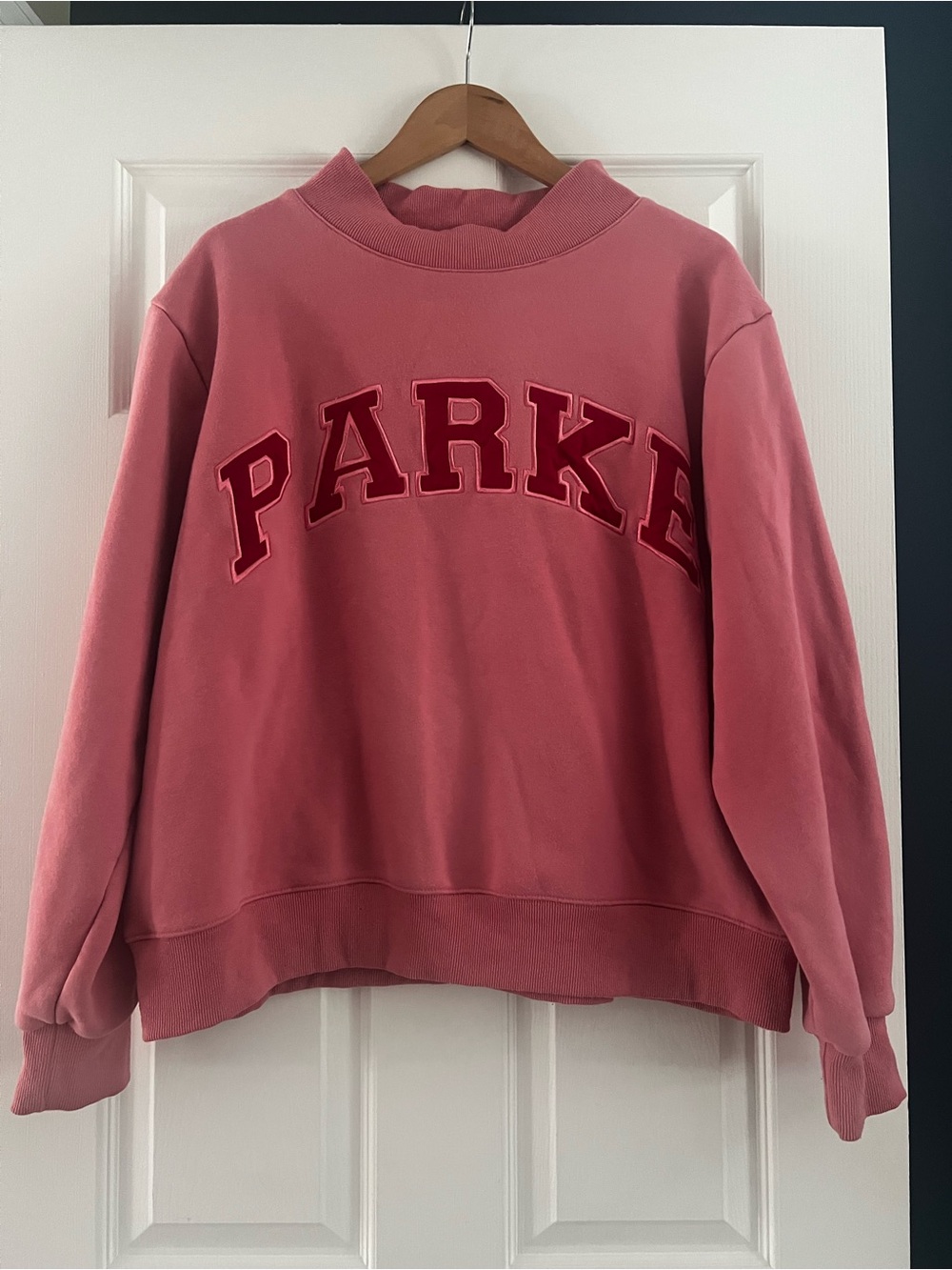 Parke Valentine Collection -L/XL- Soft Pink Pullover Sweatshirt Good Condition